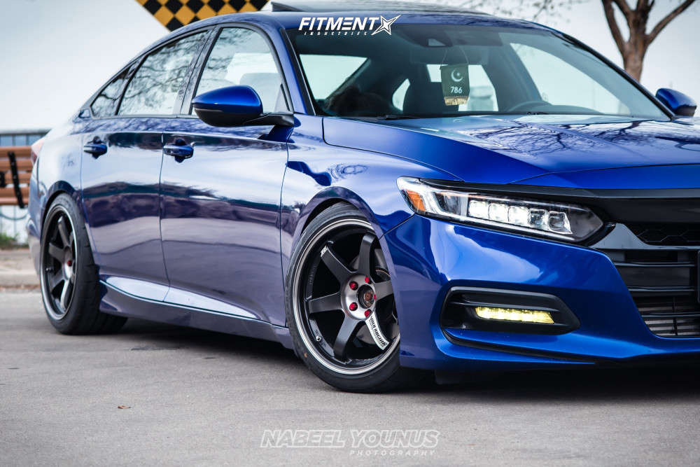 2018 HONDA ACCORD SPORT running Rays Engineering Te37 wheels with Firestone Indy 500 tires, and BC Racing Coilovers
