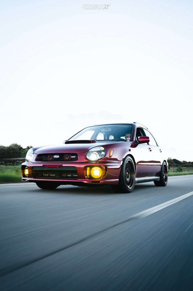 2002 Subaru WRX WRX running Enkei RPT1 wheels, Firestone Indy 500 tires, and bc racing coilovers